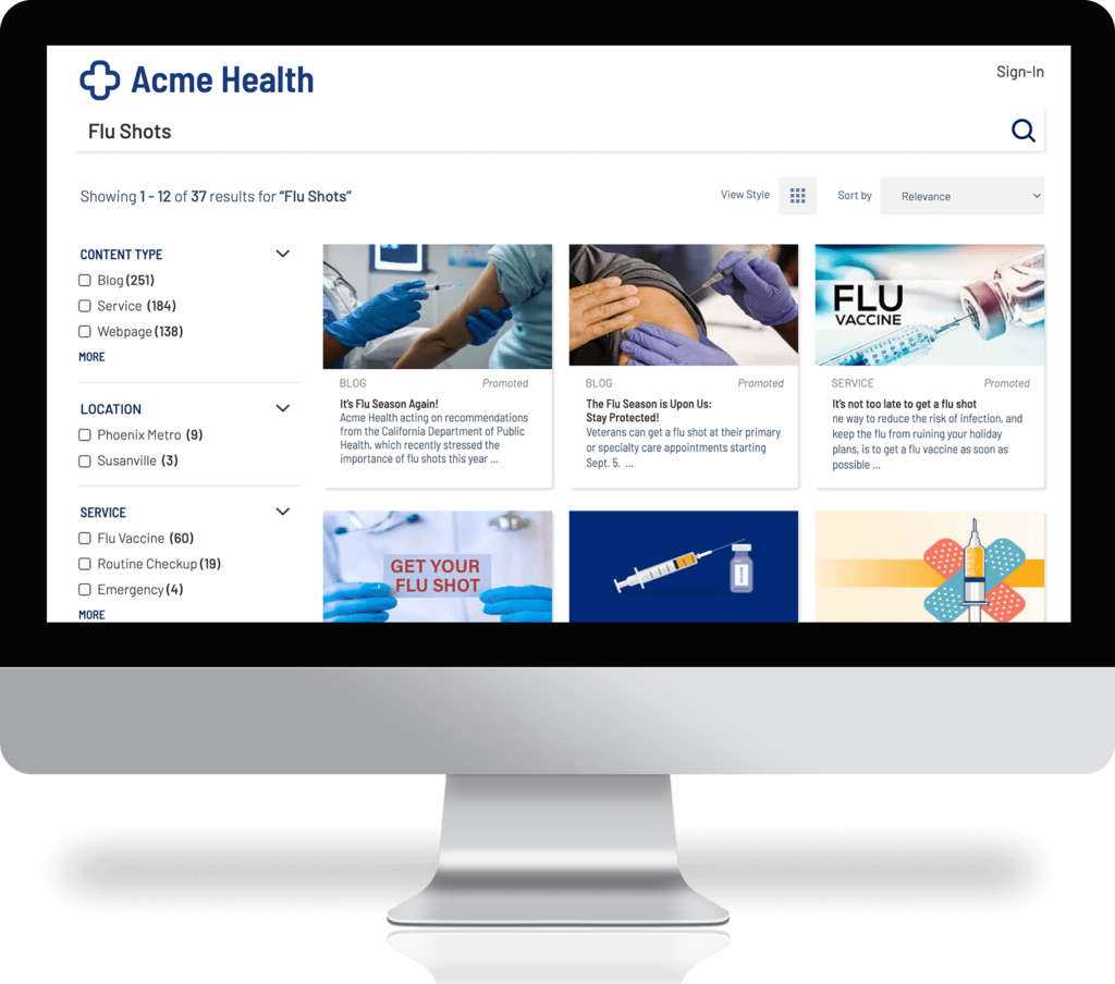 Unify your digital patient journey with intelligent search